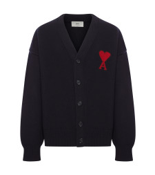 [Ami Paris] Knitwear FW26 UKC367018009 NOIR ROUGE