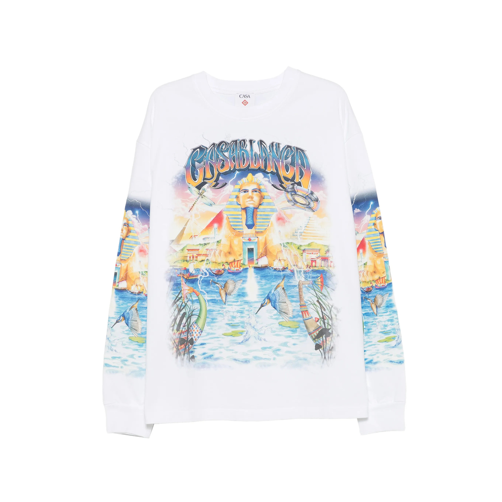 [Casablanca] T-shirts Long Sleeve FW26 PF26-JTS-062 03 EGYPT