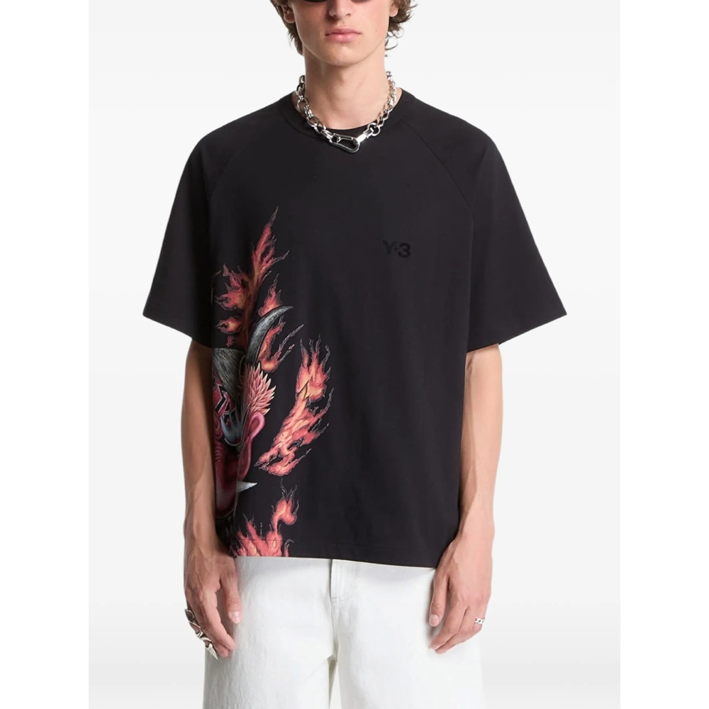 [Y-3] T-shirts Short Sleeve FW26 KQ8592  BLACK