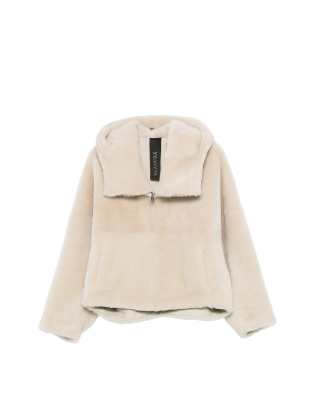 [Blancha] Leather Jacket FW26 26101-300  BURRO