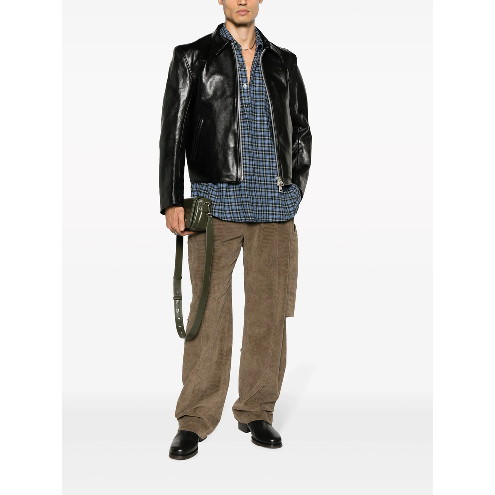 [Our Legacy] Leather Jacket FW26 M4239MTD  BLACK