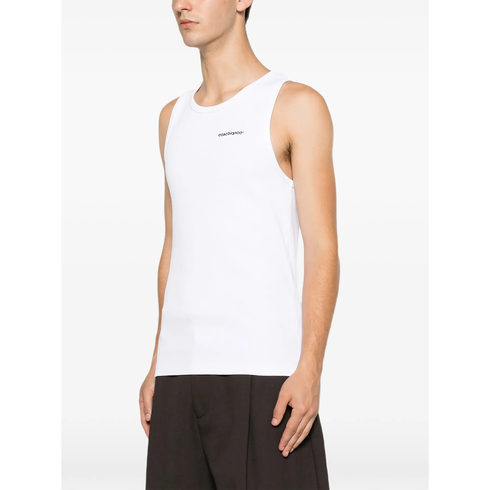[Casablanca] T-shirts Sleeveless FW26 PF26-JTS-057 01 WHITE