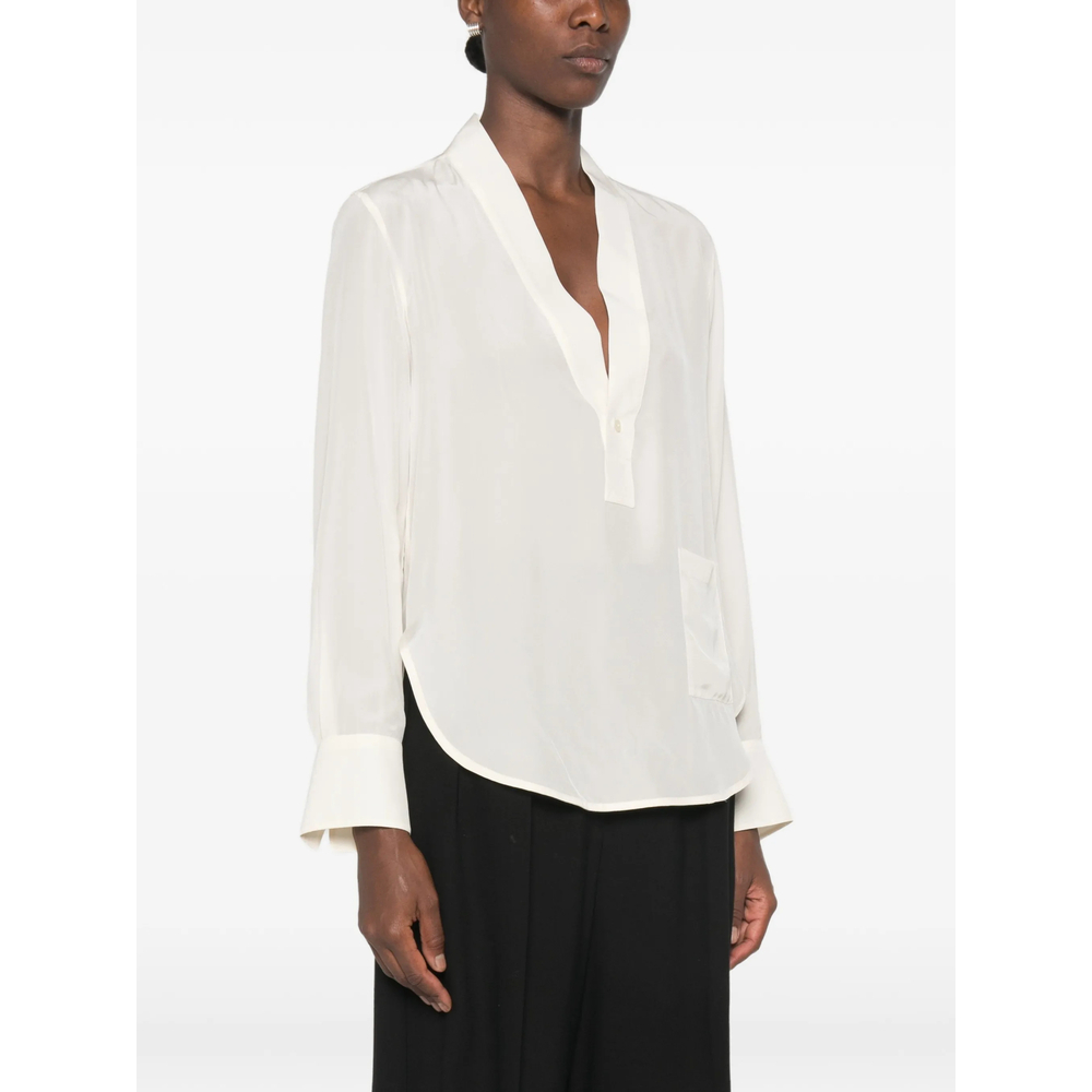 [VICTORIA BECKHAM] Shirts Long Sleeve FW26 1326WSH007339B  IVORY