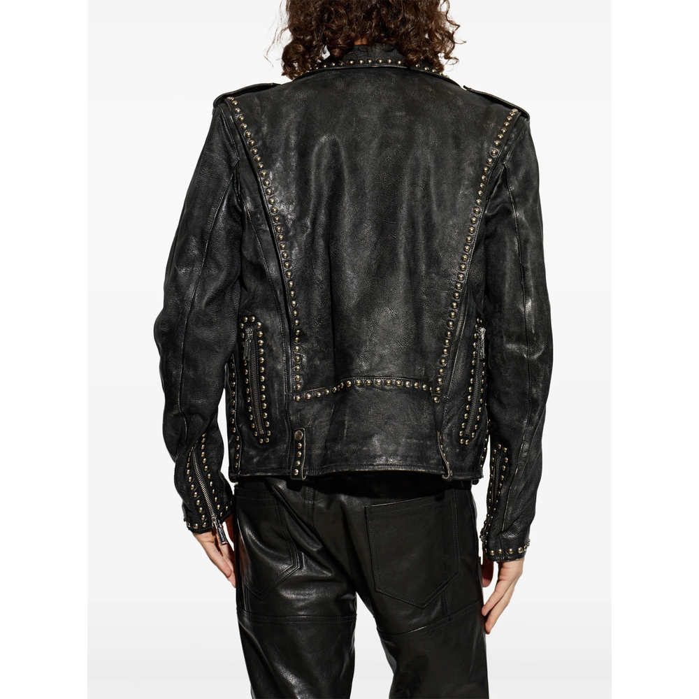 [Dsquared2] Leather Jacket FW26 D07056 S74AM1741 900