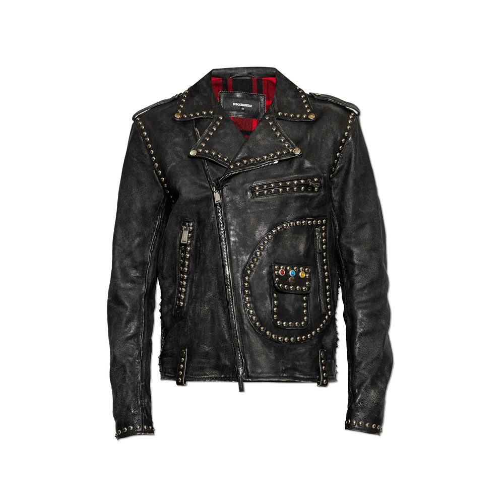 [Dsquared2] Leather Jacket FW26 D07056 S74AM1741 900