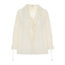 [Chloe] Shirts Long Sleeve FW26 CH26AHT72005114 PRISTINE WHITE
