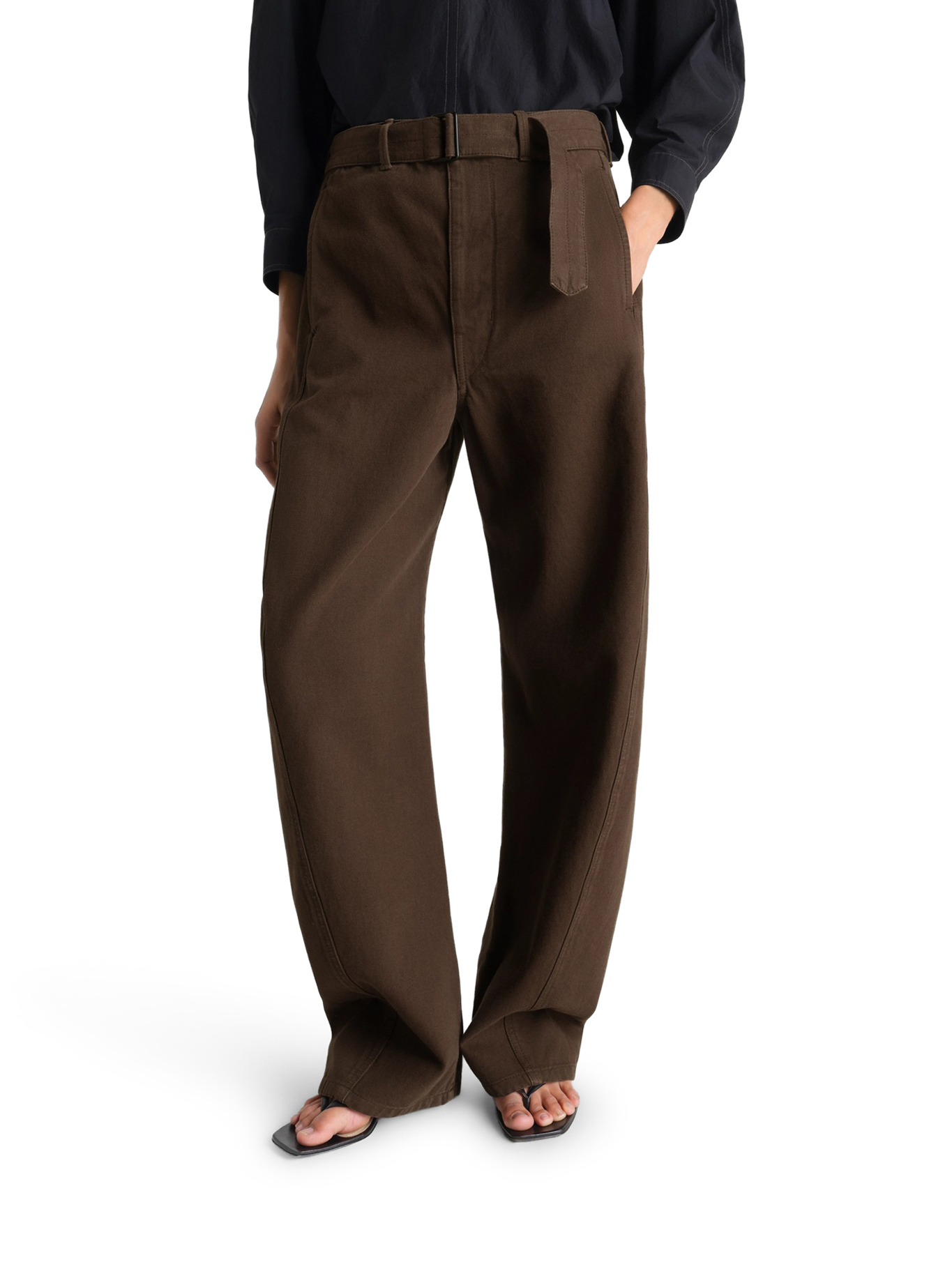 [LEMAIRE] Trousers FW26 PA326LD1077BR512 RISTRETTO