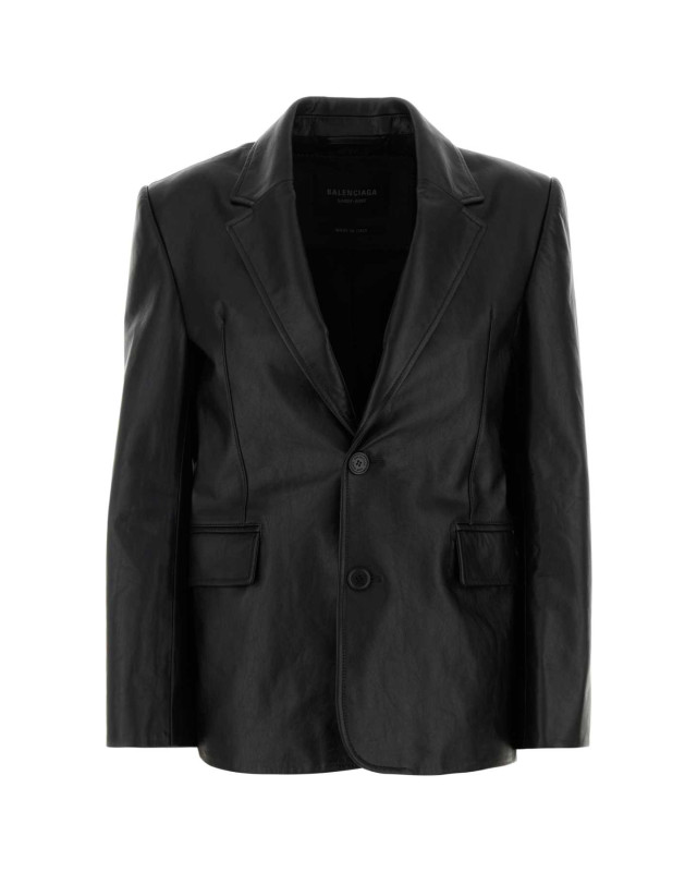 [Balenciaga] Leather Jacket SS26 856379TQS04 1000