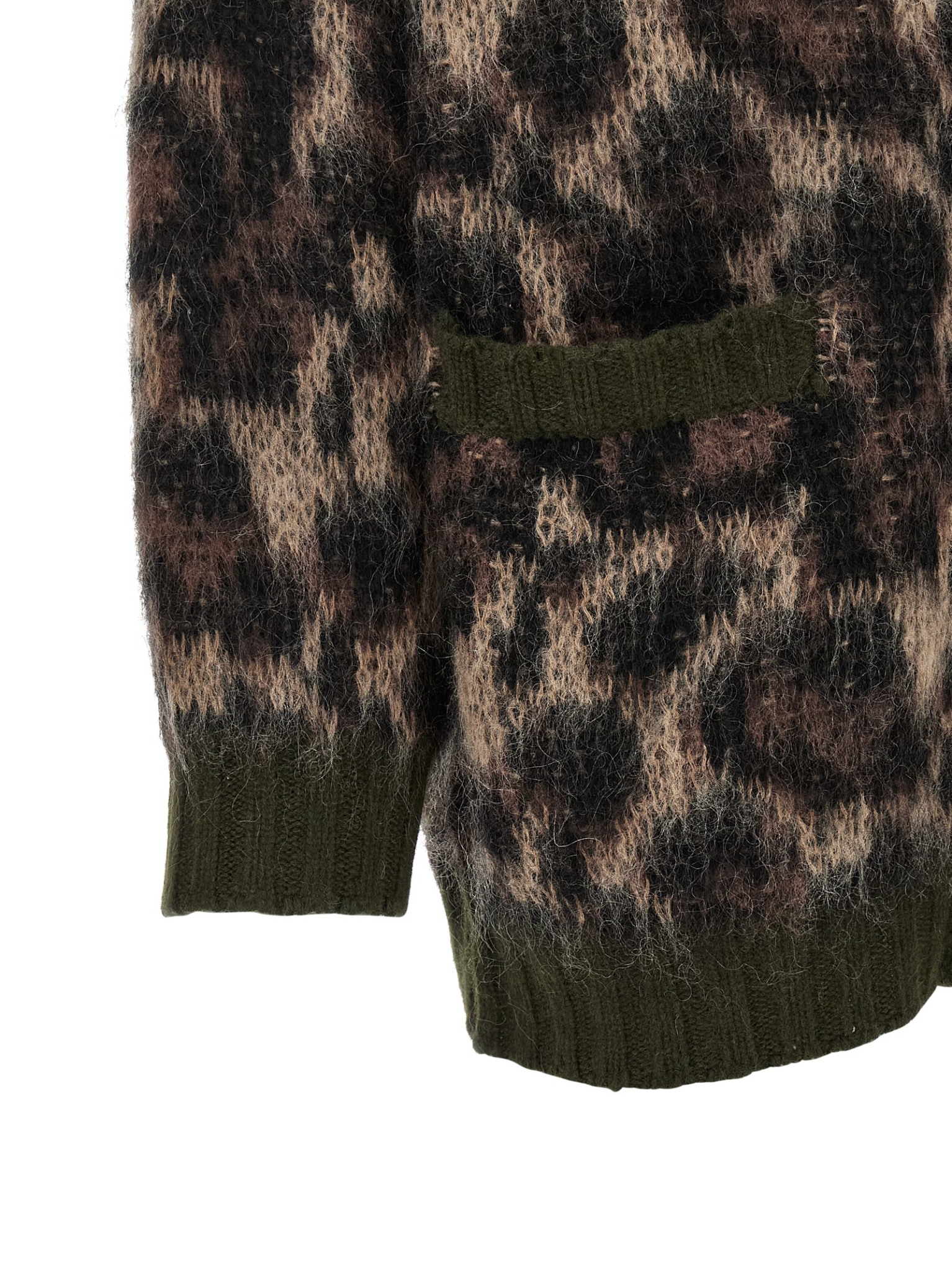 [R13] Knitwear FW26 R13WY198Y300BBROWNLEOPARDMOHAIR