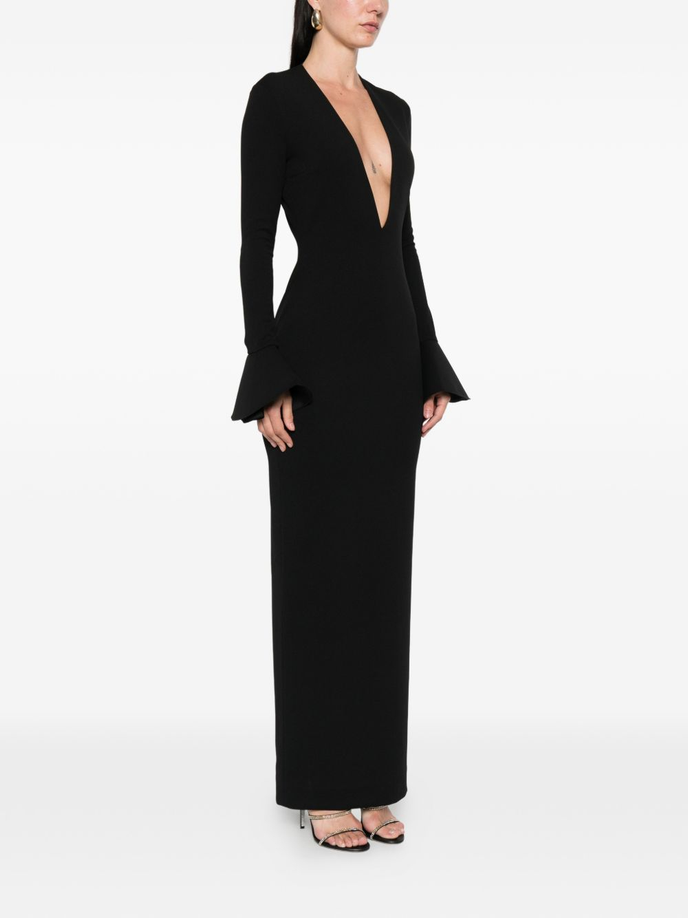 [Solace London] Long sleeve dress SS26 OS47028BLACK