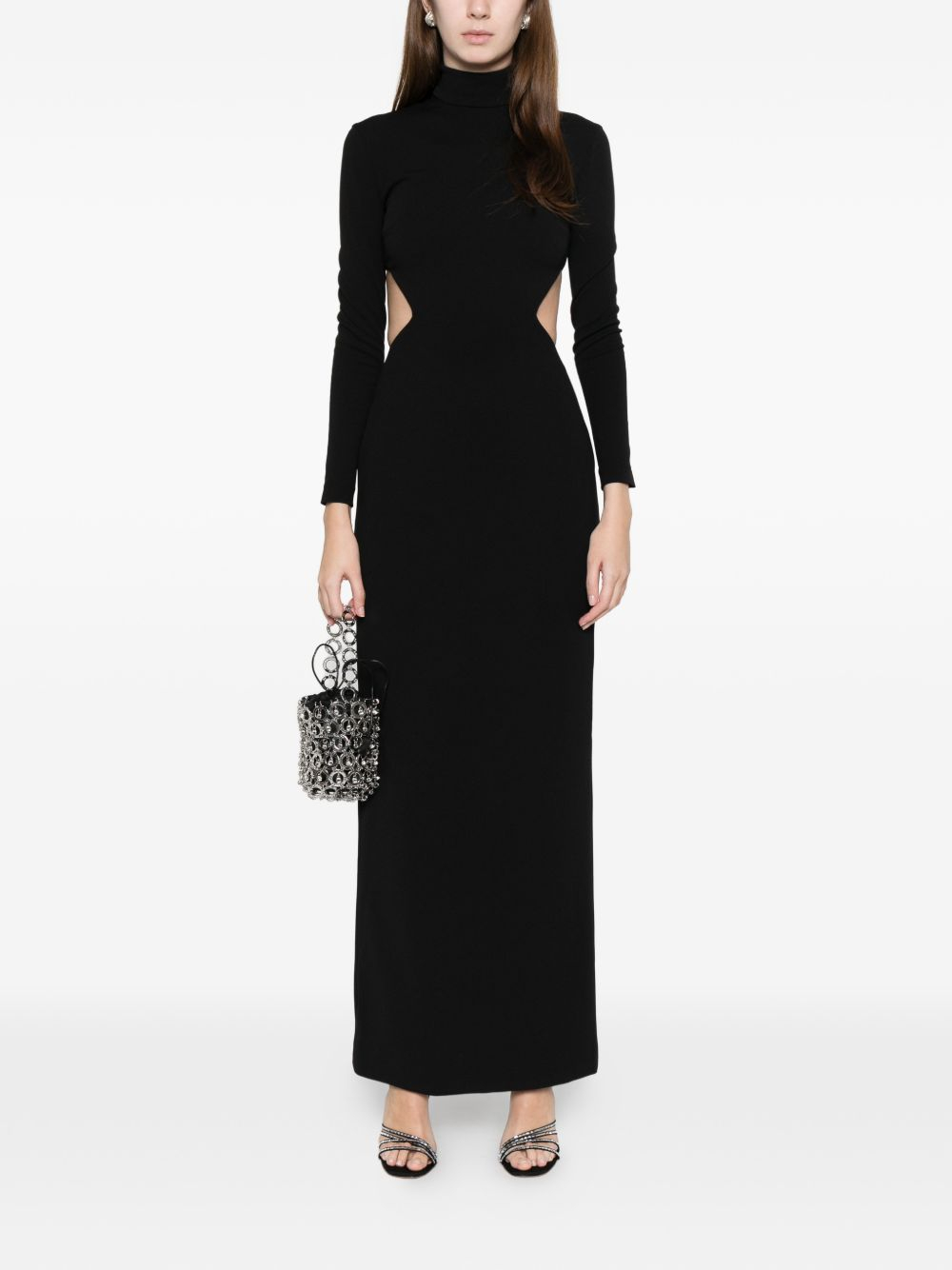 [Solace London] Long sleeve dress SS26 OS46036BLACK