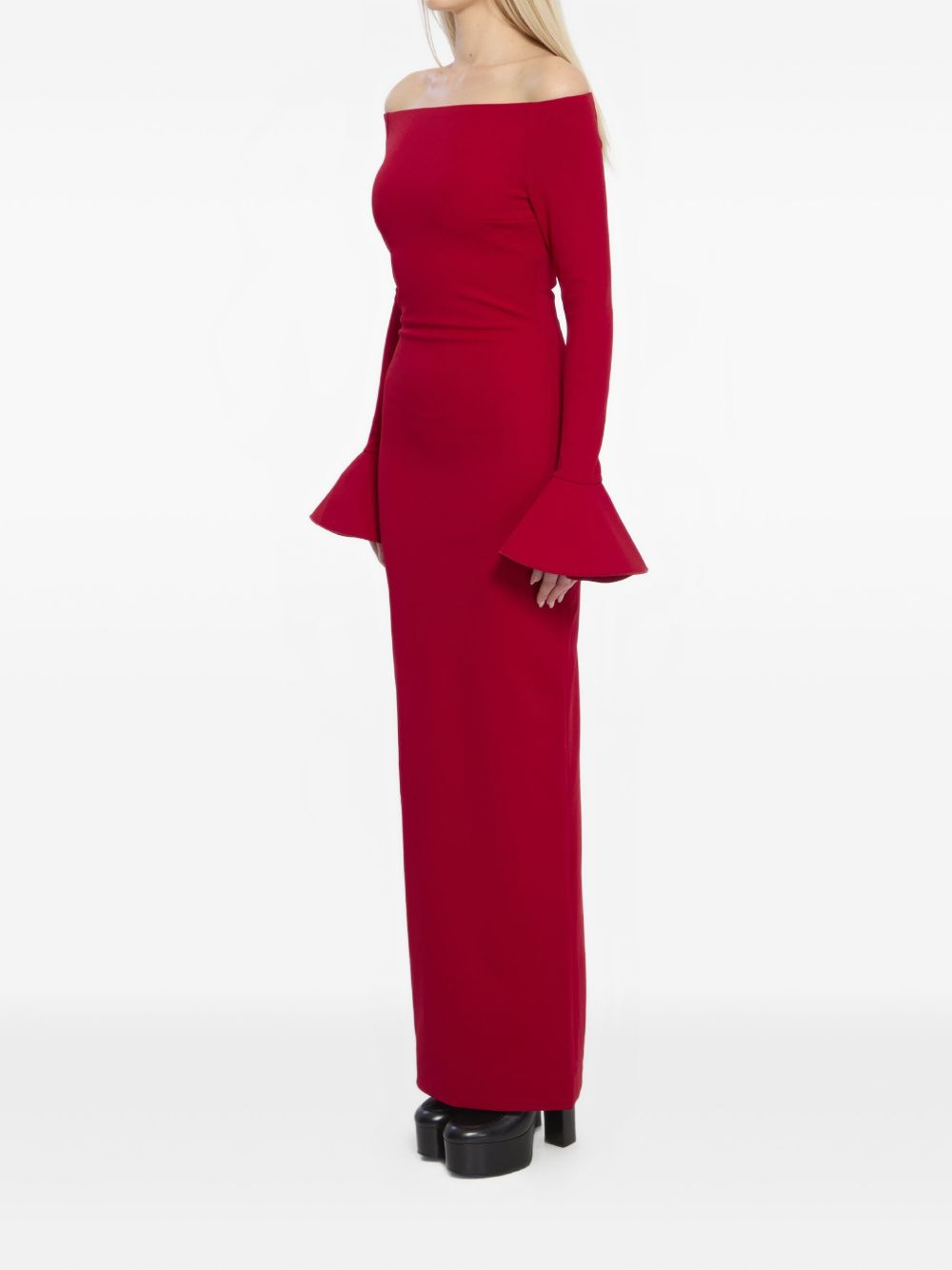 [Solace London] Long sleeve dress SS26 OS46053RED