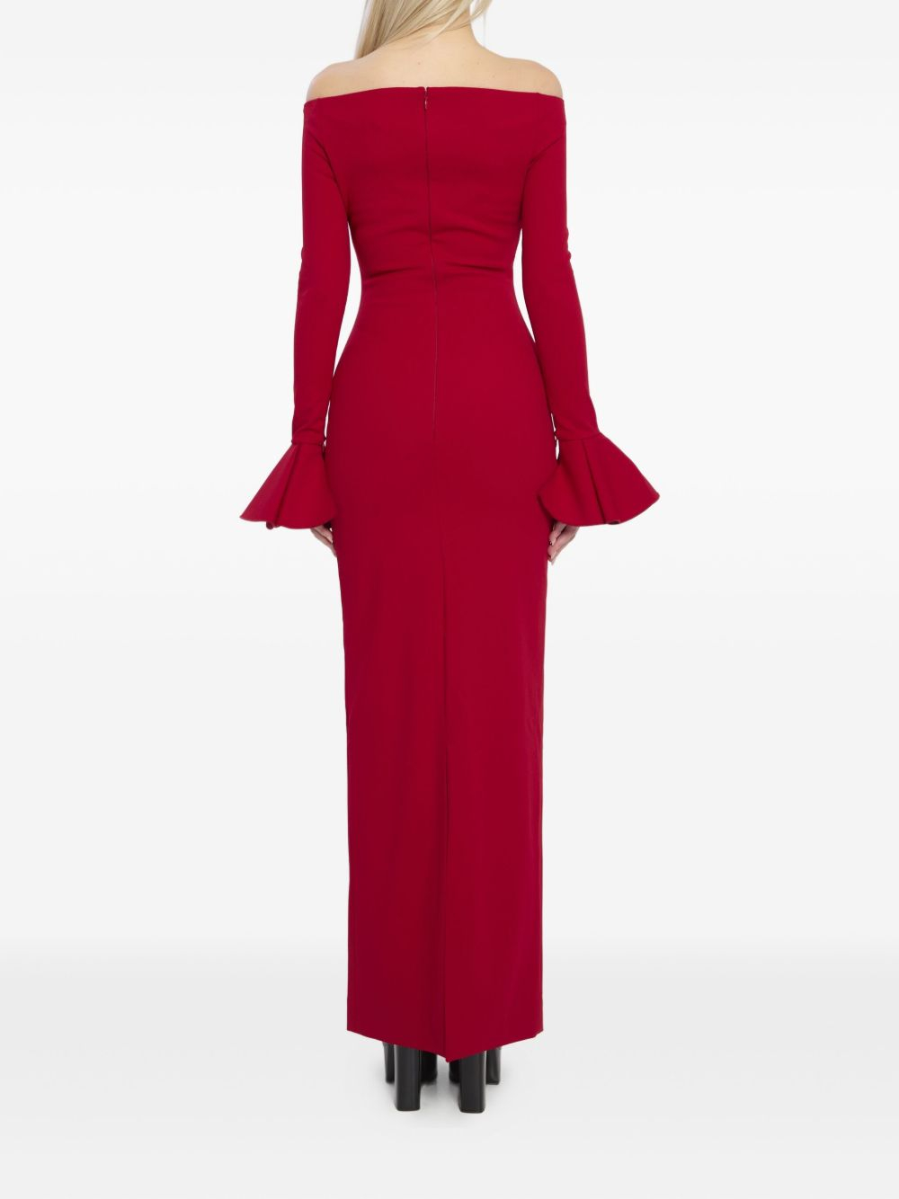 [Solace London] Long sleeve dress SS26 OS46053RED