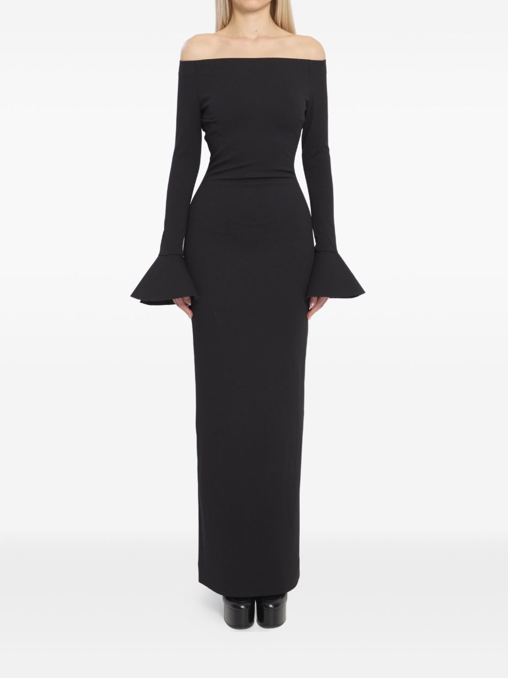 [Solace London] Long sleeve dress SS26 OS46053BLACK