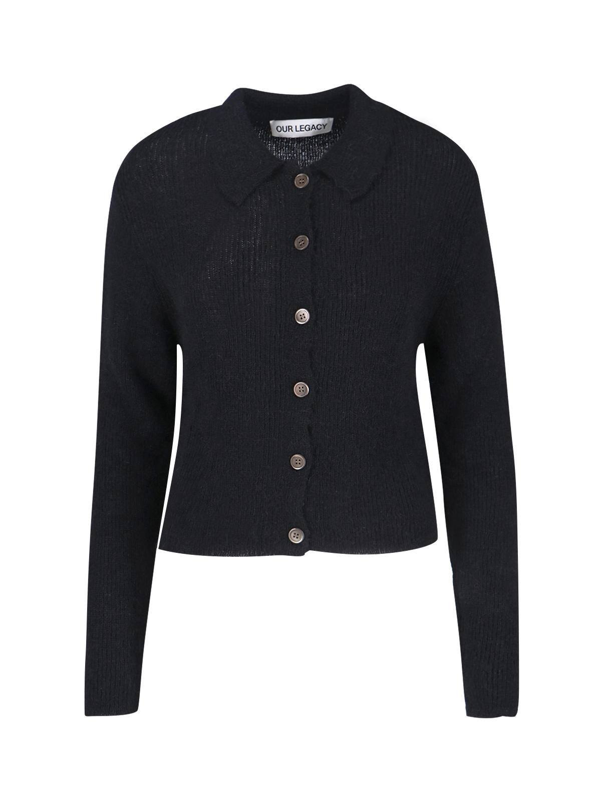 [Our Legacy] Cardigan FW26 W4233MBBLACK FUZZY ALPACA
