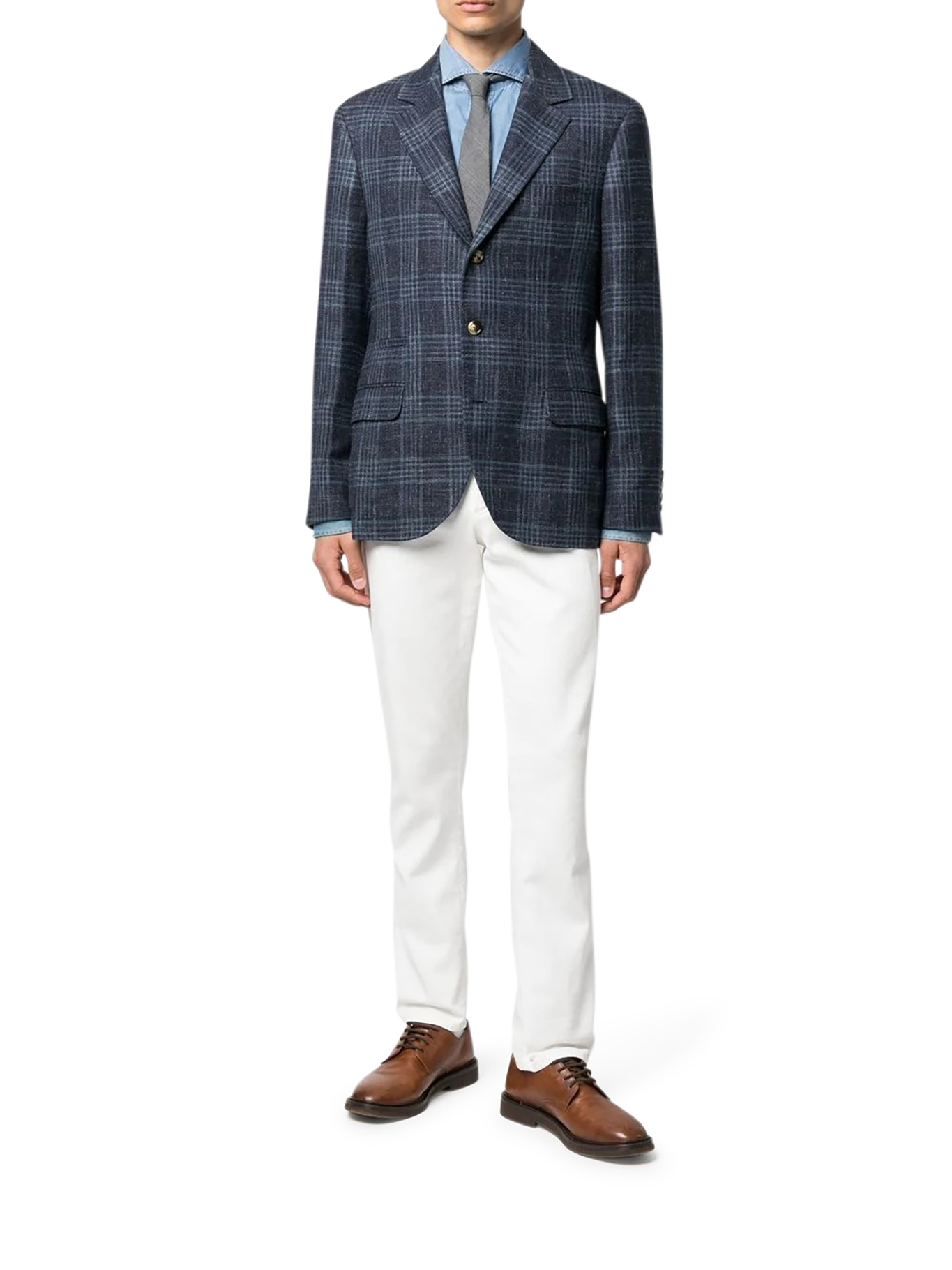 [Brunello Cucinelli] Shirts Long Sleeve SS26 MR6834008CBT30 LIGHT DENIM
