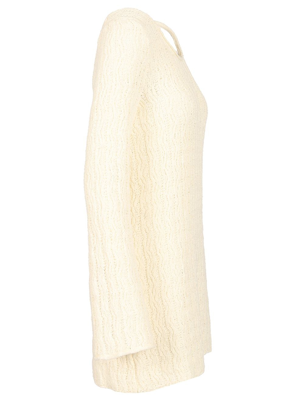 [LOULOU STUDIO] Long sleeve dress SS25 AISALARICE IVORY