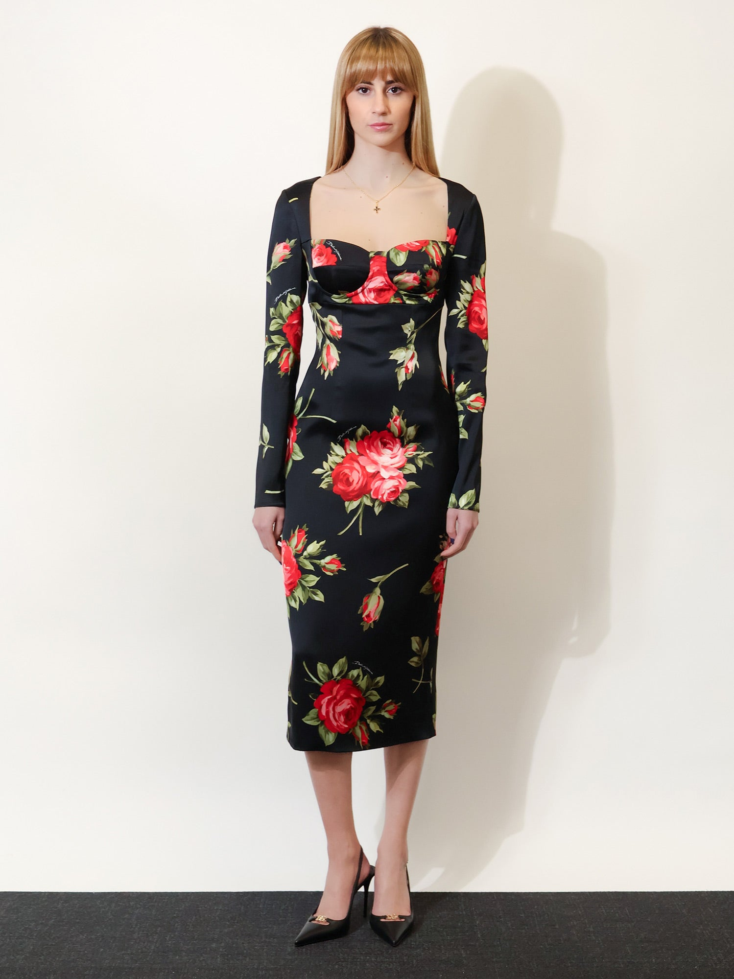 [Dolce & Gabbana] Long sleeve dress SS26 F610FTFSICDHN5ZN