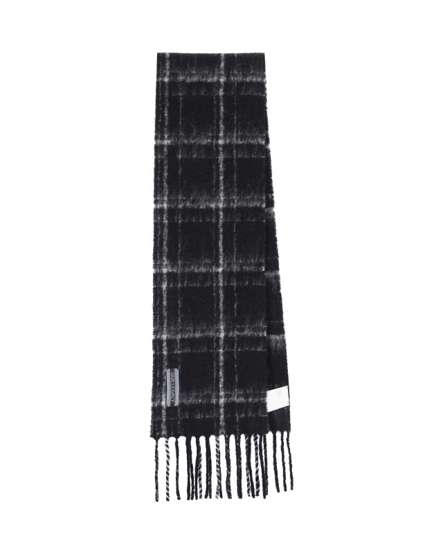 [Our Legacy] Scarf FW26 A4248EBFBLACK FUZZY ALPACA CHECK