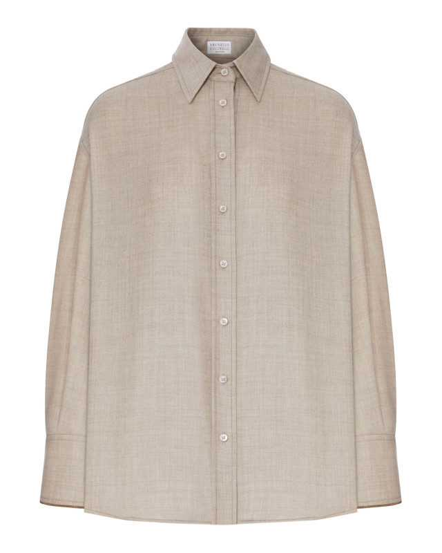 [Brunello Cucinelli] Shirts Long Sleeve FW26 MP550M1M06C1131 BEIGE