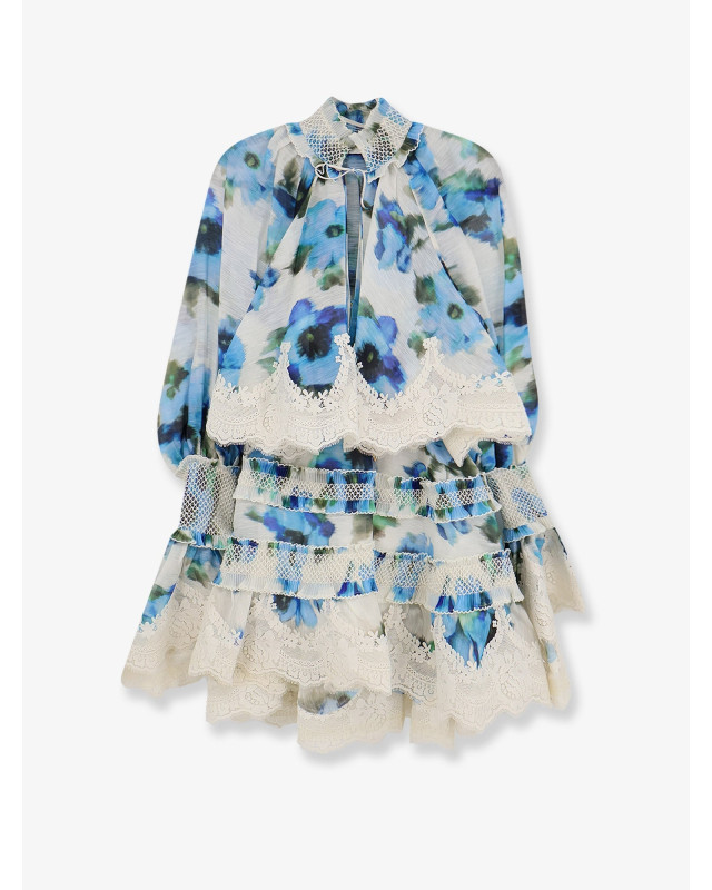 [Zimmermann] Long sleeve dress SS26 8704DS262BLPOP