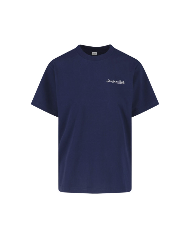 [SPORTY & RICH] T-shirts Short Sleeve SS26 TO11975325BL106DARK NAVY WHITE