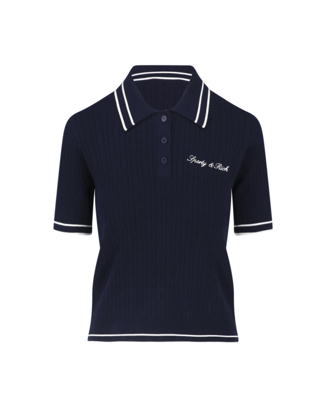 [SPORTY & RICH] T-shirts Short Sleeve SS26 TO06875326BL107DARK NAVY WHITE WHITE