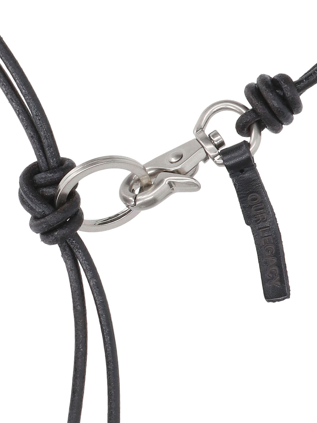[Our Legacy] Keyring SS26 A4258UBBLACK LEATHER
