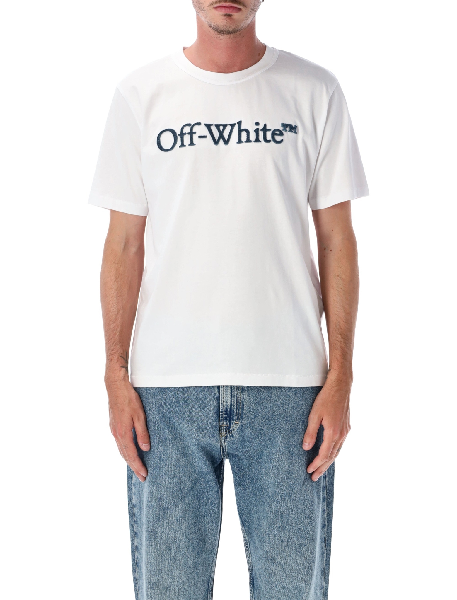 [Off-White] T-shirts Short Sleeve FW26 OMAA16MF26J00500100