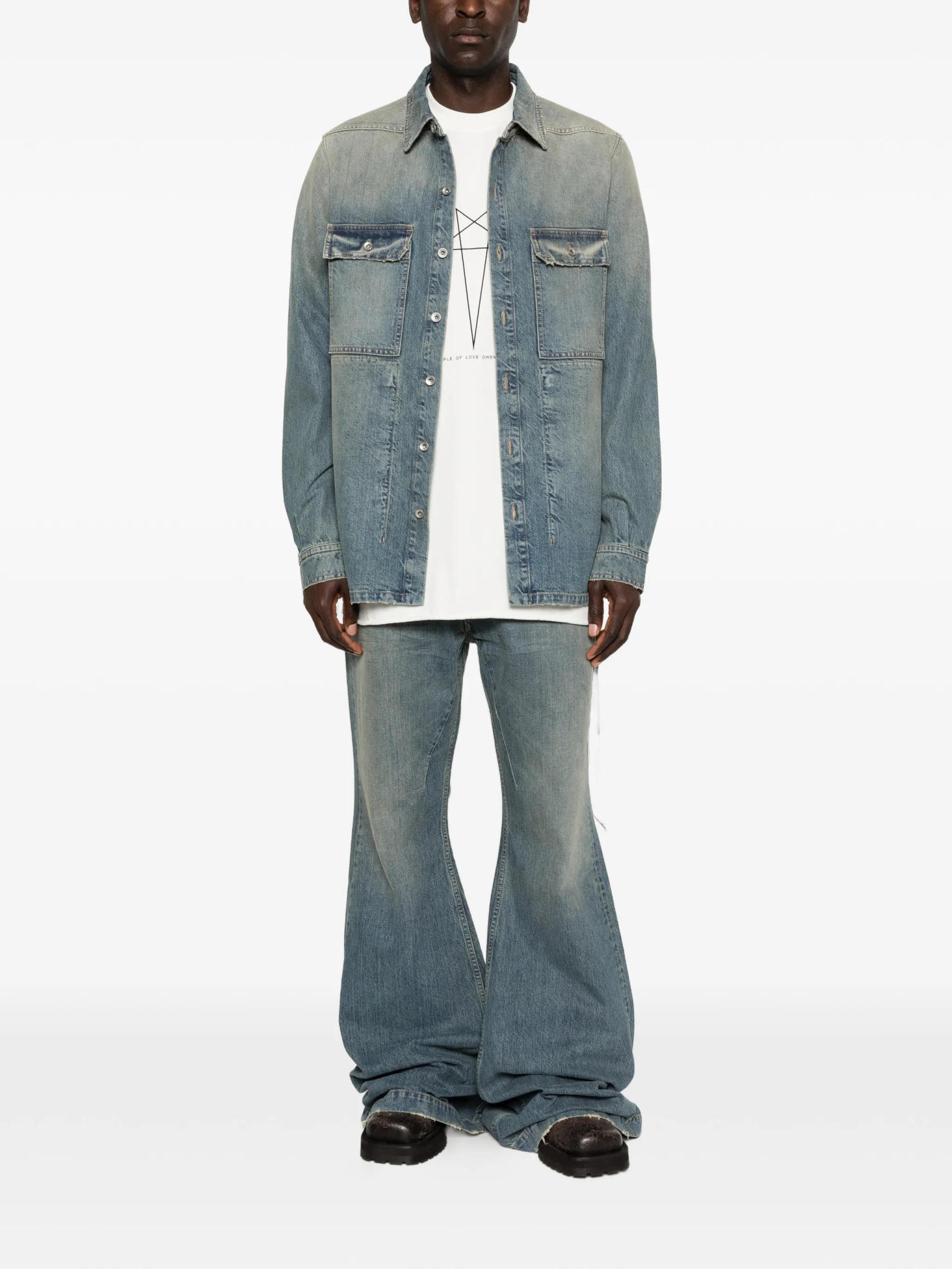 [RICK OWENS DRKSHDW] Shirts Long Sleeve SS26 DU01F4755DWB06