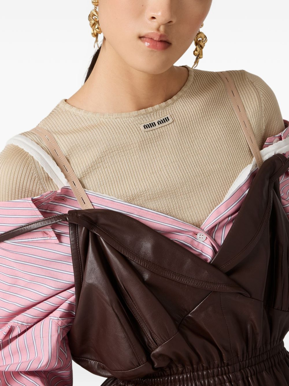 [Miu Miu] Long sleeve dress SS26 MF6125180UF0028