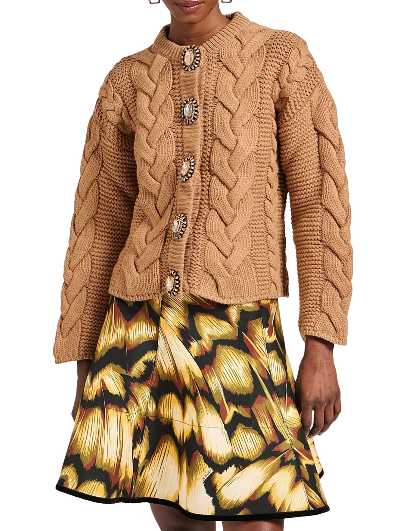 [La Double J] Cardigan FW26 PUL0211KNI120VA271BR02 SOLID