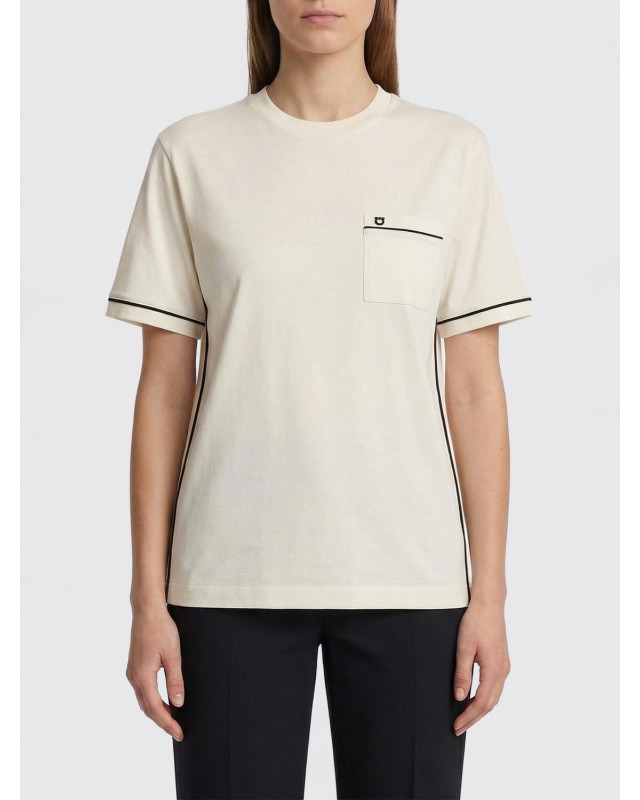 [Ferragamo] T-shirts Short Sleeve SS26 791701 MASCARPONEEXPRESSO