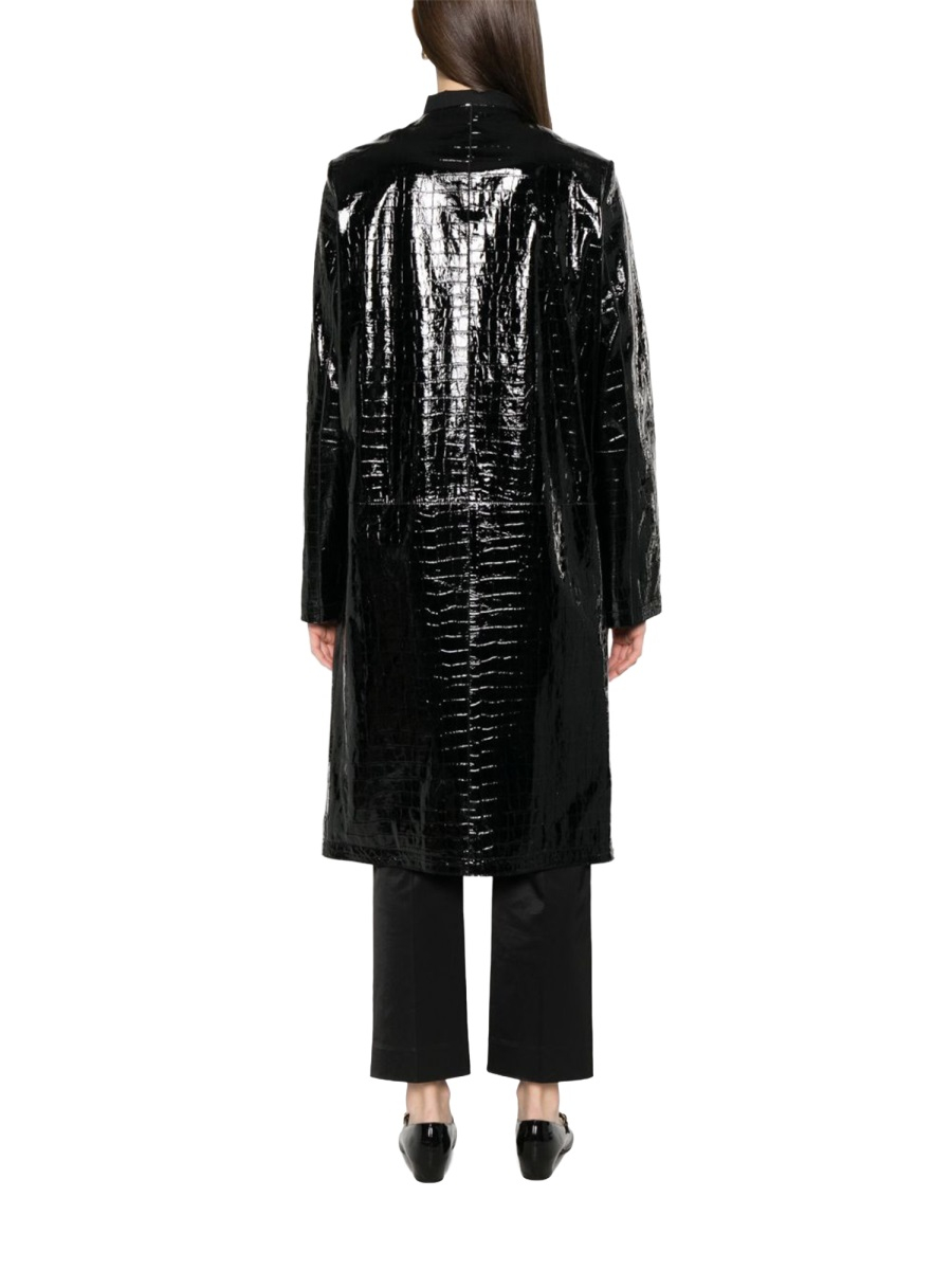 [TOTEME] Coat FW25 252WRO0219LE0129_BLACK001