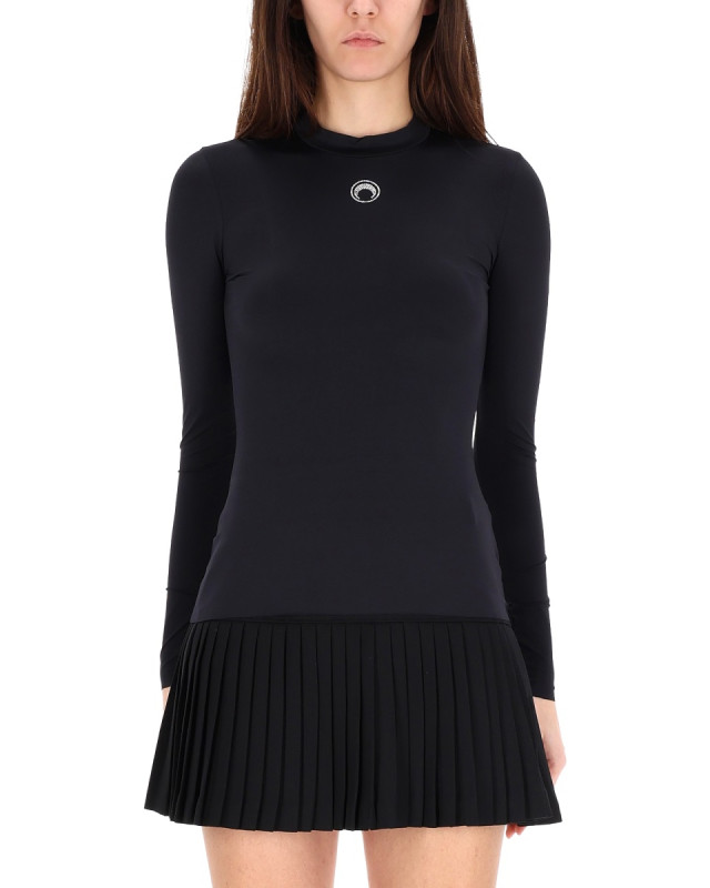 [MARINE SERRE] T-shirts Long Sleeve FW25 WTS005A_CJER0094BK99