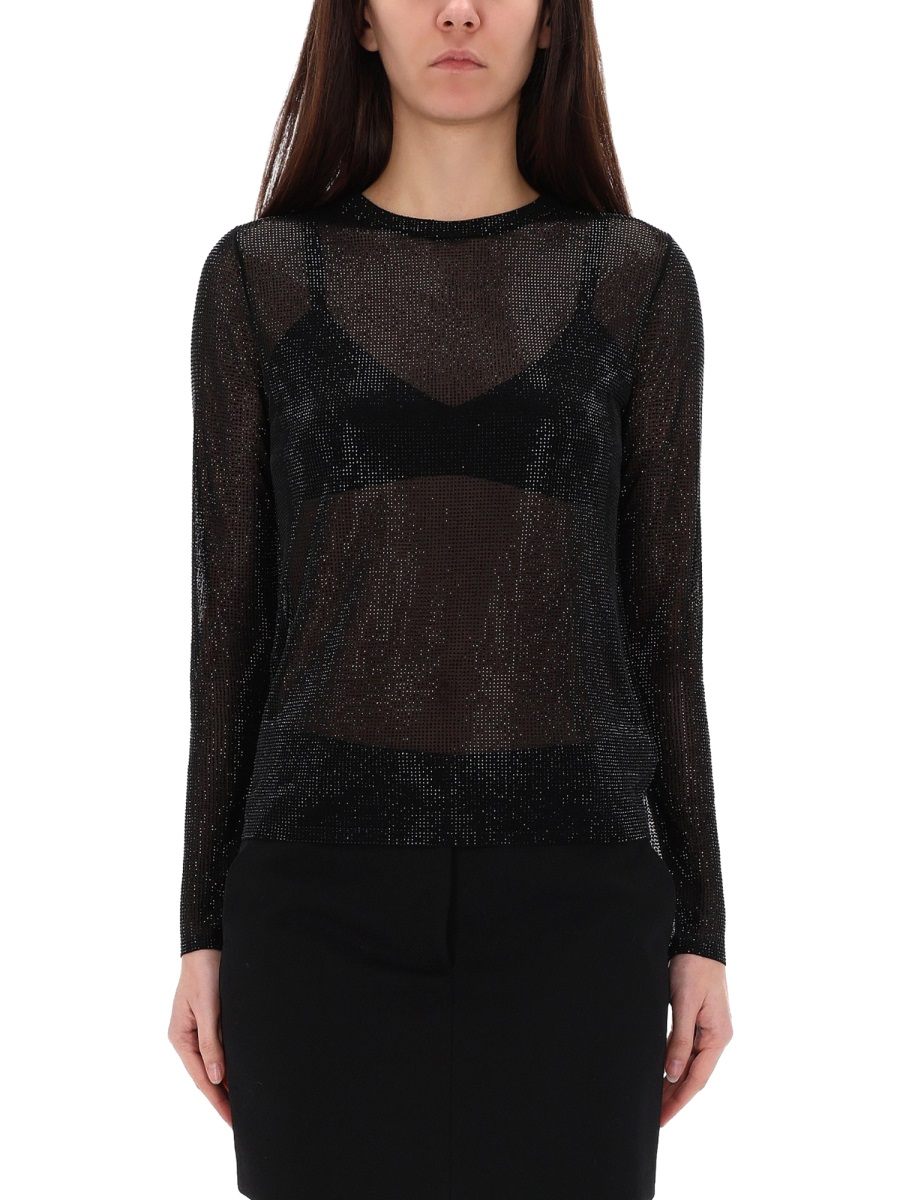 [MICHAEL BY MICHAEL KORS] T-shirts Long Sleeve FW25 MF561A5B8D_001BLACK