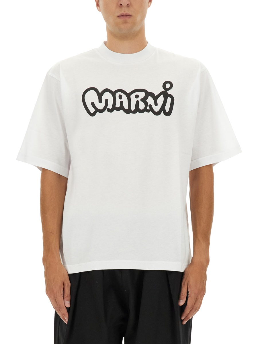 [Marni] T-shirts Short Sleeve FW25 HUMU0223WP_USCY53LOW01