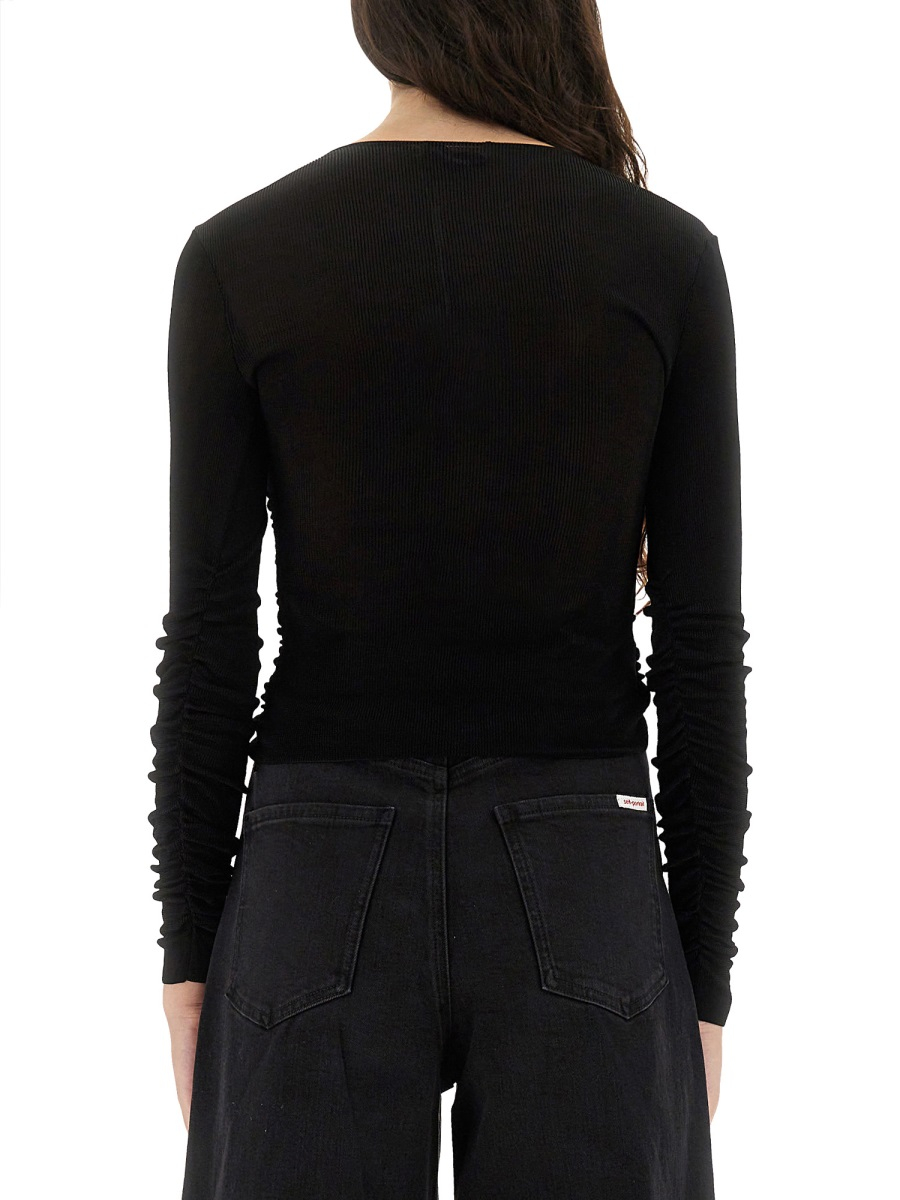 [Self-portrait] T-shirts Long Sleeve FW25 PF25-098T-B_BLACK