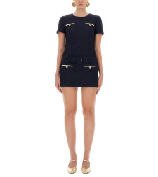 [Self-portrait] Short sleeve dress FW25 PF25-034S-BL_BLUE