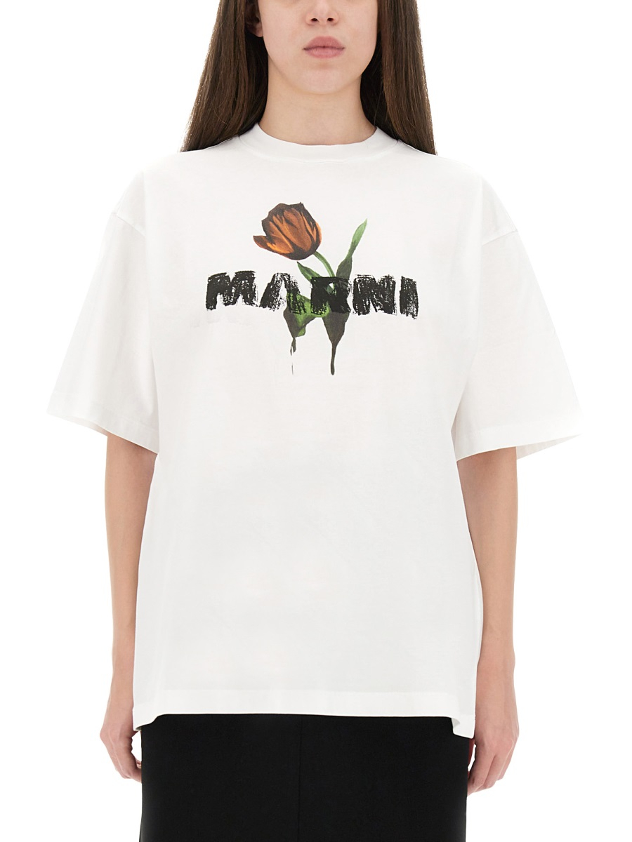 [Marni] T-shirts Short Sleeve FW25 THJET49P18_USCY31LOW01