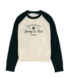 [SPORTY&RICH] Knitwear FW25 WS07561412WH61_ECRU/FOREST