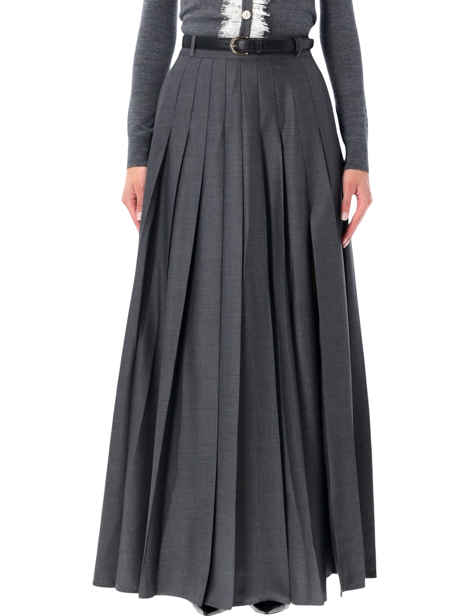 [SELF PORTRAIT] Long skirt FW26 PF26137XSKGRGREY