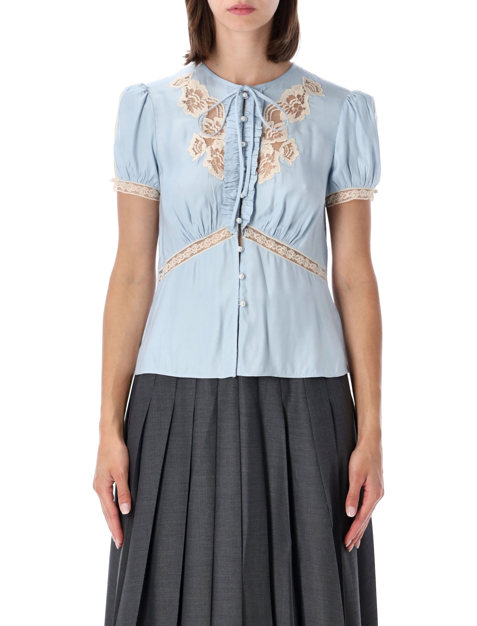 [SELF PORTRAIT] Blouse FW26 PF26017TBLLIGHT BLUE