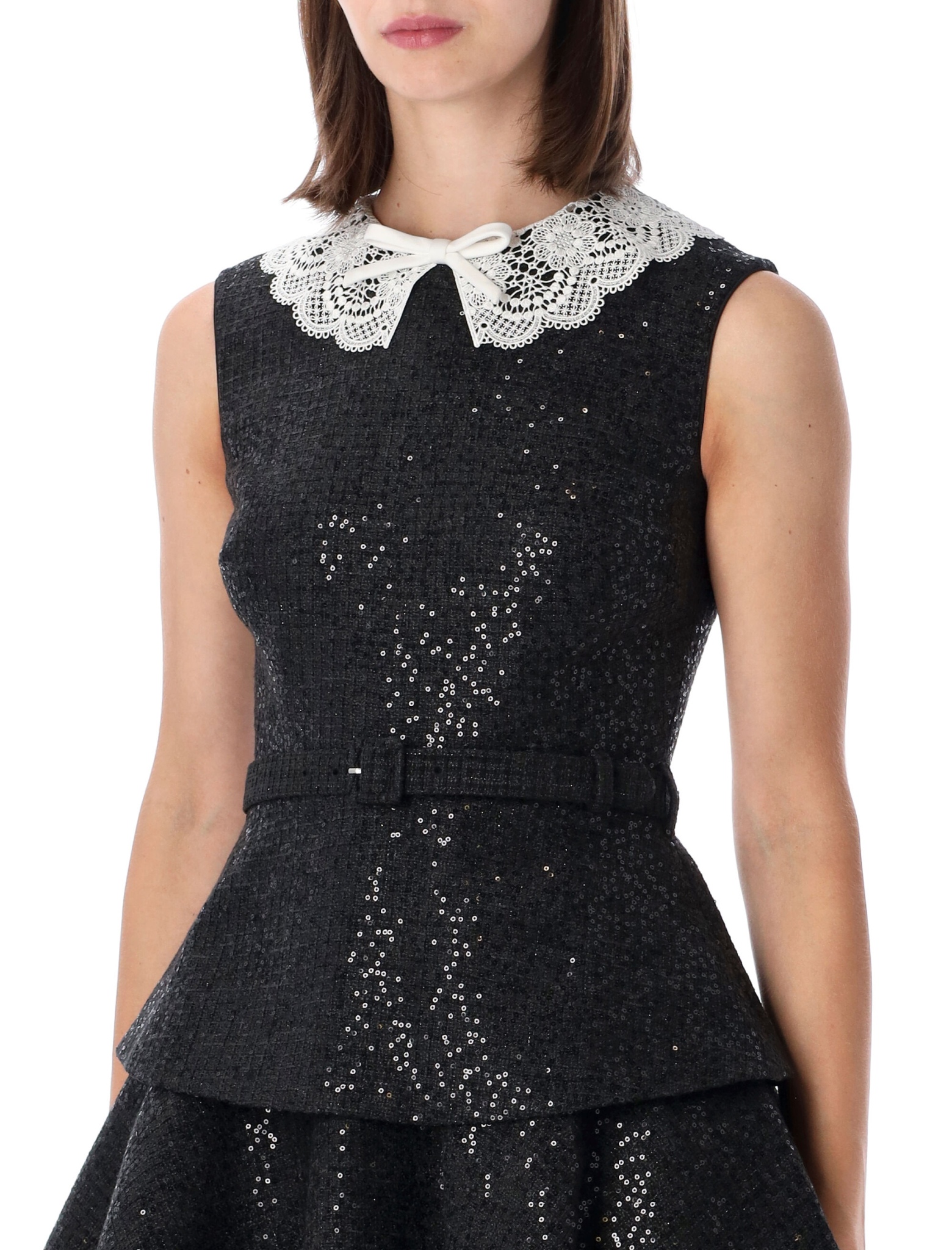 [SELF PORTRAIT] Sleeveless dress FW26 PF26002SBBLACK