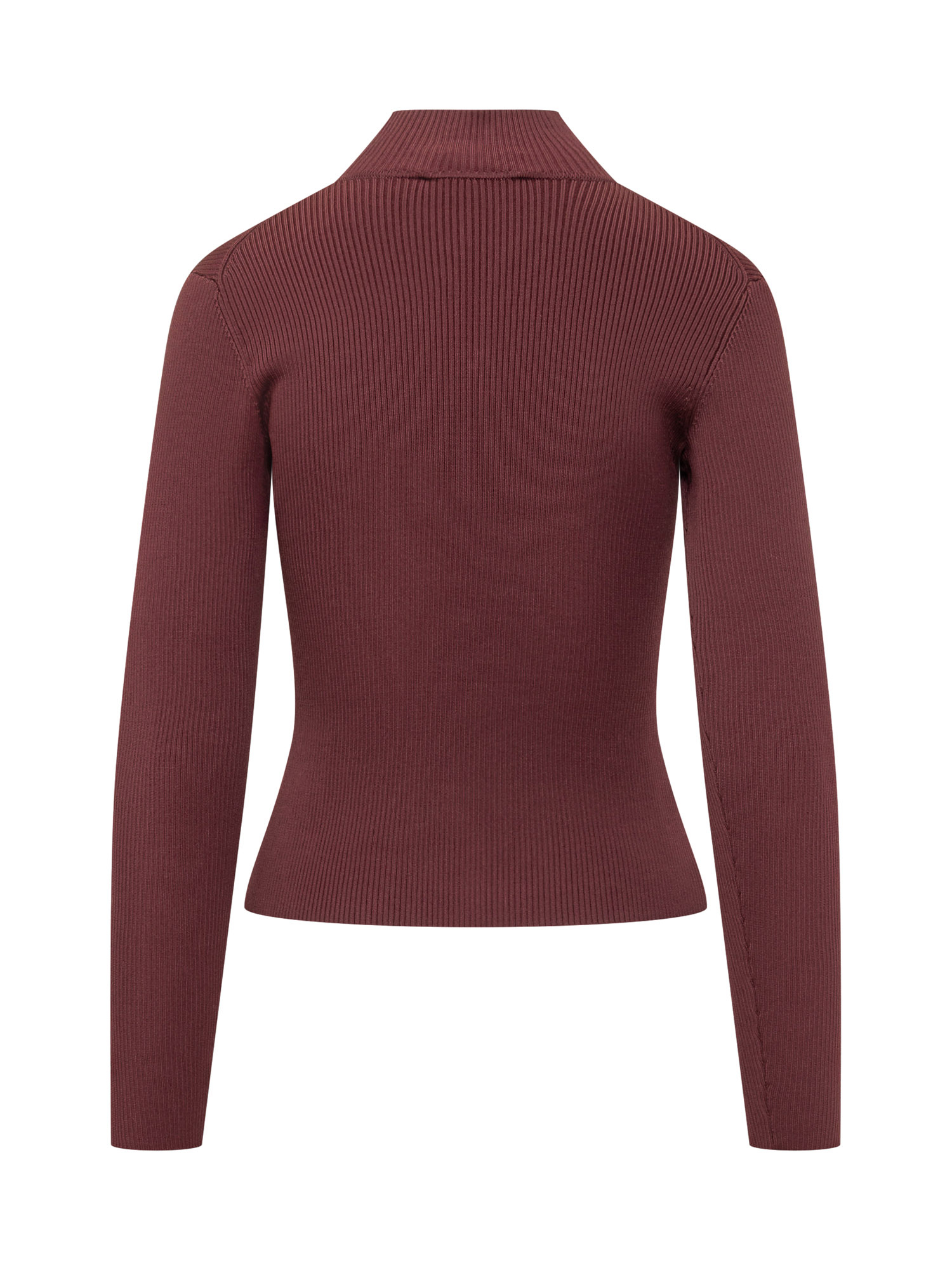 [Self-portrait] T-shirts Long Sleeve SS26 RS26138TBU BURGUNDY