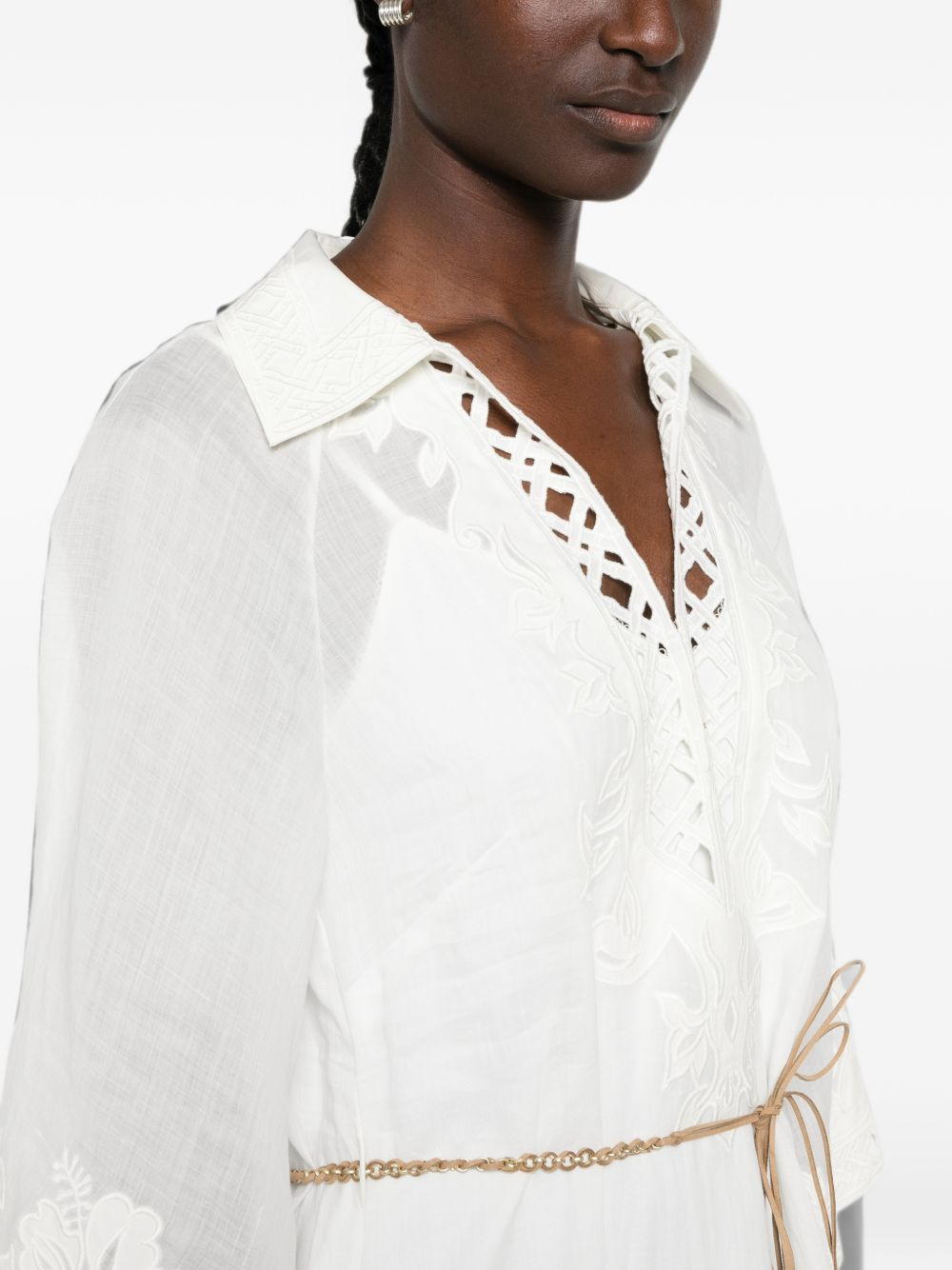 [Zimmermann] Short sleeve dress FW26 7834DSS262IVO