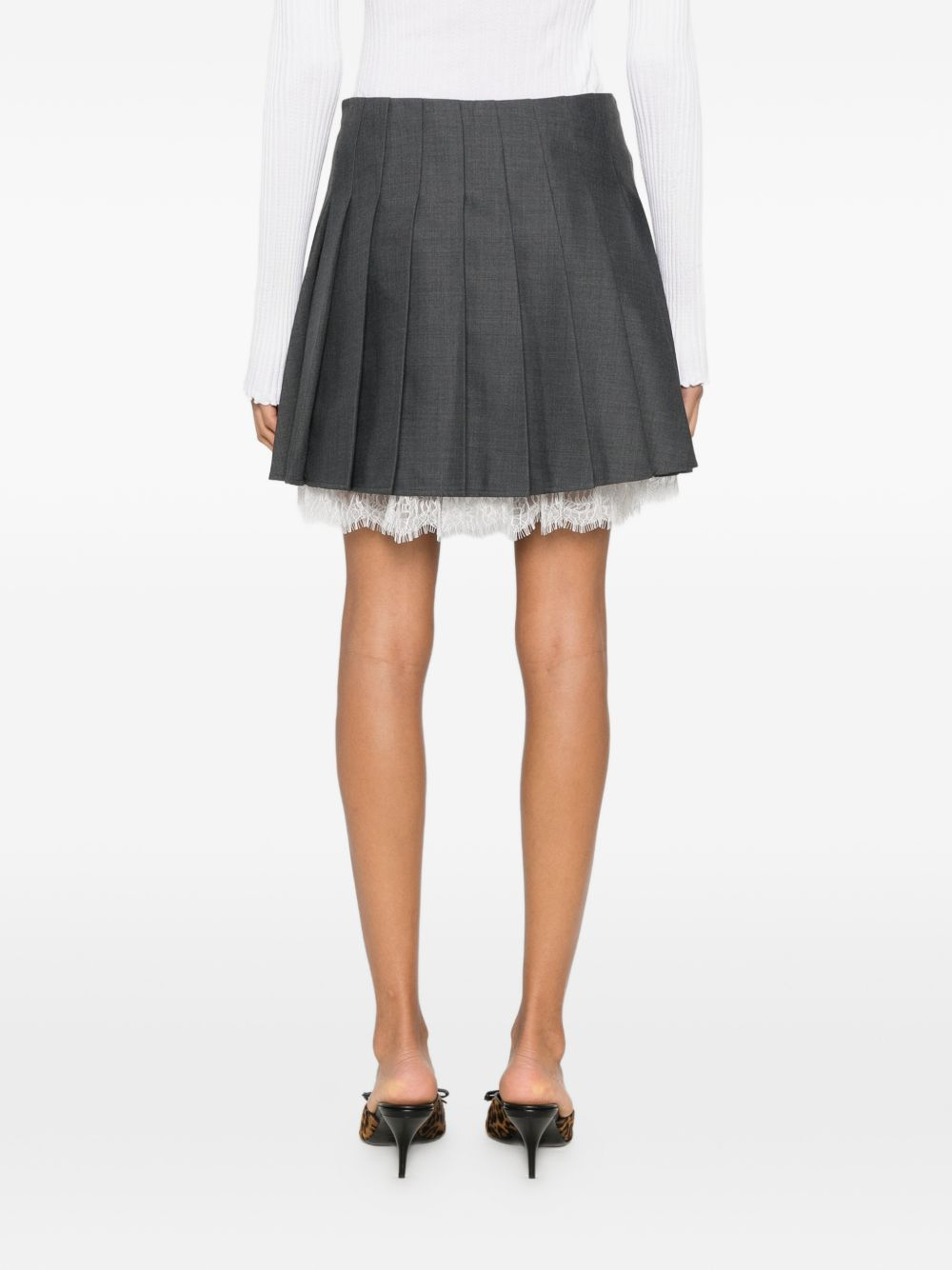 [Self - portrait] Mini skirt FW26 PF26-006SK-GRGREY