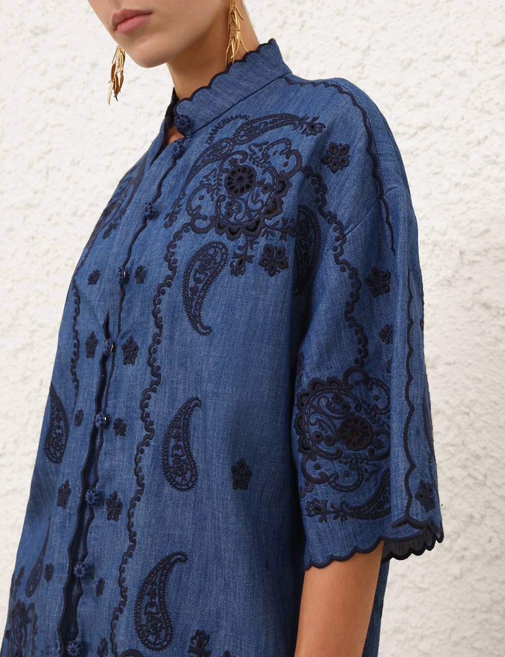 [Zimmermann] Shirts Short Sleeve FW26 8360TSS261RWBLU