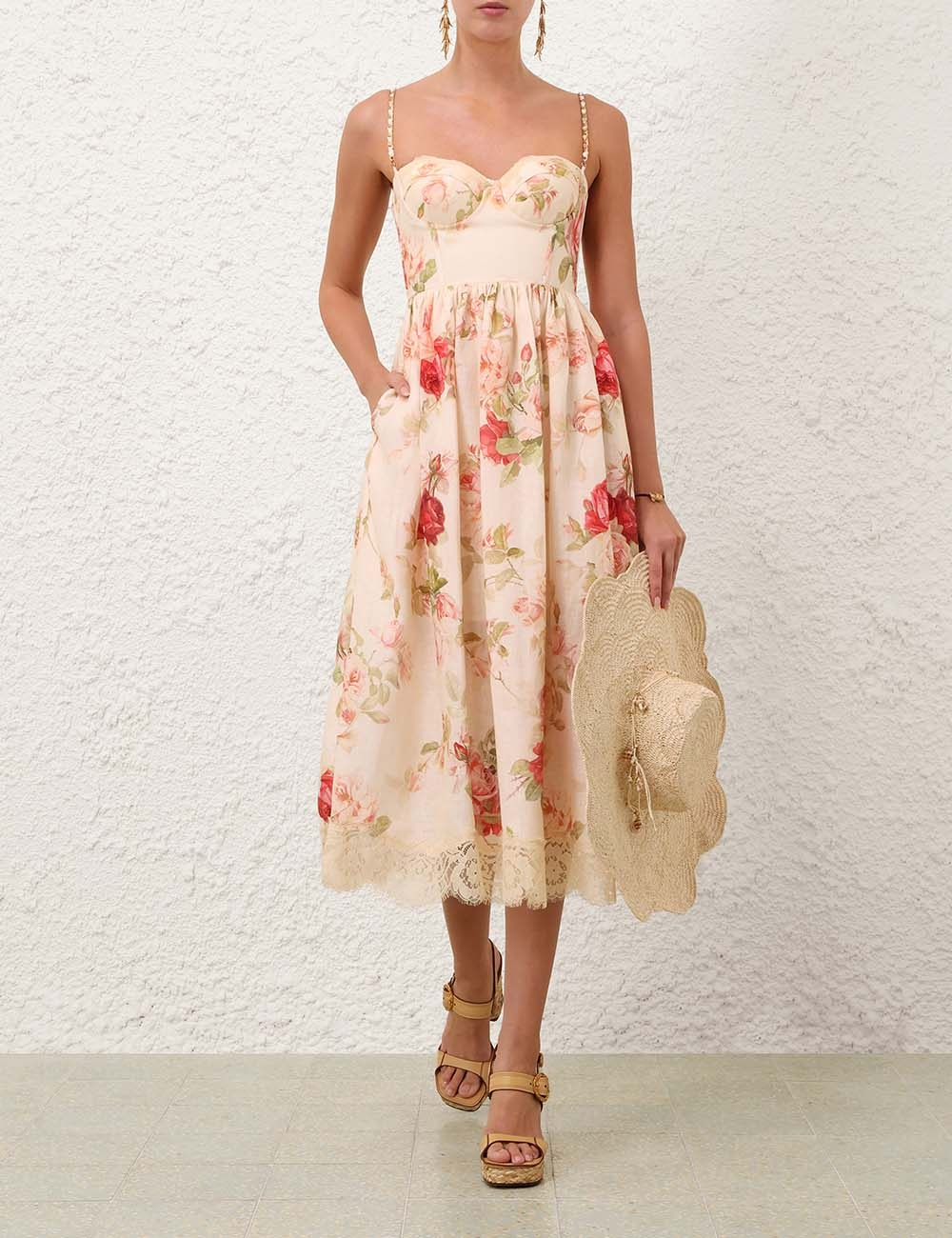 [Zimmermann] Sleeveless dress FW26 8959DSS264CMRF