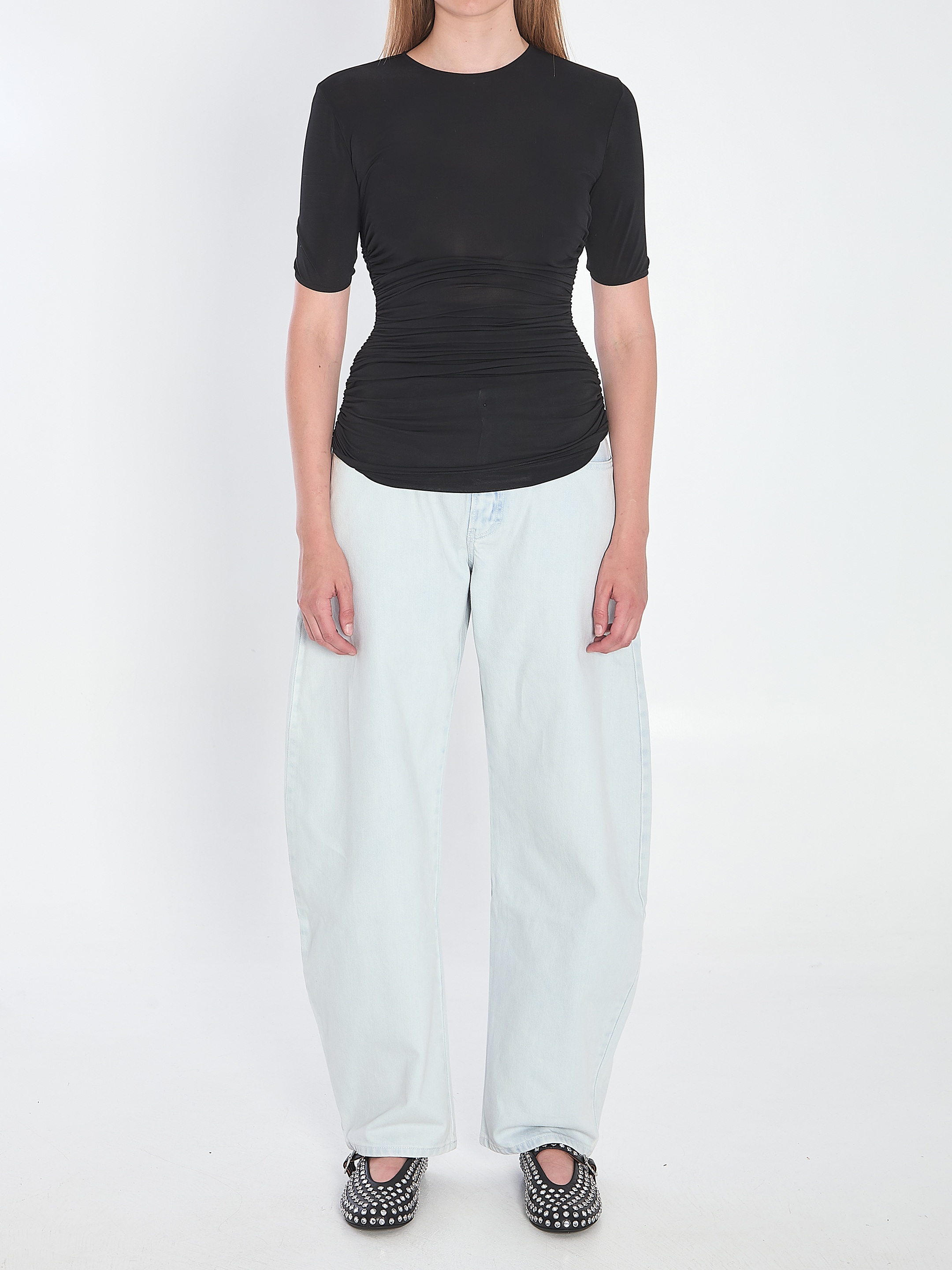 [Alaia] T-shirts Short Sleeve FW25 AA9H1248J050B__995